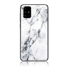 Custodia Silicone Gel Laterale Fantasia Modello Specchio Cover per Samsung Galaxy A71 5G Bianco