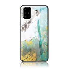 Custodia Silicone Gel Laterale Fantasia Modello Specchio Cover per Samsung Galaxy A71 5G Verde