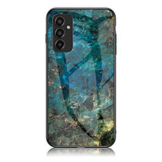Custodia Silicone Gel Laterale Fantasia Modello Specchio Cover per Samsung Galaxy F13 4G Blu