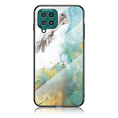 Custodia Silicone Gel Laterale Fantasia Modello Specchio Cover per Samsung Galaxy F62 5G Verde