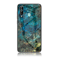 Custodia Silicone Gel Laterale Fantasia Modello Specchio Cover per Samsung Galaxy M40 Blu