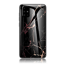 Custodia Silicone Gel Laterale Fantasia Modello Specchio Cover per Samsung Galaxy M40S Oro e Nero