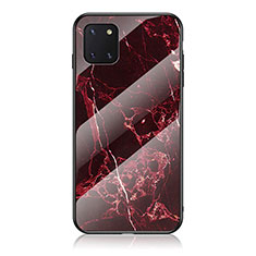 Custodia Silicone Gel Laterale Fantasia Modello Specchio Cover per Samsung Galaxy M60s Rosso
