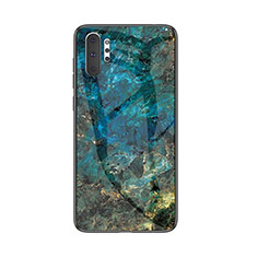 Custodia Silicone Gel Laterale Fantasia Modello Specchio Cover per Samsung Galaxy Note 10 Plus Blu