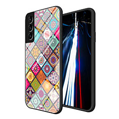 Custodia Silicone Gel Laterale Fantasia Modello Specchio Cover per Samsung Galaxy S21 5G Colorato
