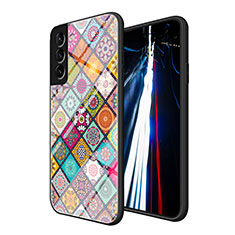 Custodia Silicone Gel Laterale Fantasia Modello Specchio Cover per Samsung Galaxy S21 FE 5G Multicolore