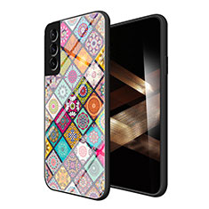 Custodia Silicone Gel Laterale Fantasia Modello Specchio Cover per Samsung Galaxy S24 5G Multicolore