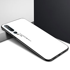 Custodia Silicone Gel Laterale Fantasia Modello Specchio Cover per Xiaomi Mi 10 Pro Bianco