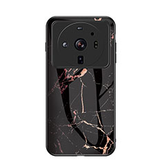 Custodia Silicone Gel Laterale Fantasia Modello Specchio Cover per Xiaomi Mi 12S Ultra 5G Oro e Nero