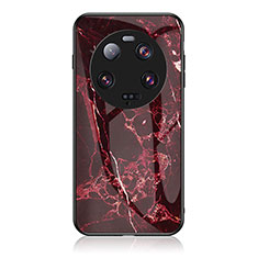 Custodia Silicone Gel Laterale Fantasia Modello Specchio Cover per Xiaomi Mi 13 Ultra 5G Rosso