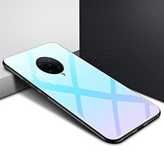 Custodia Silicone Gel Laterale Fantasia Modello Specchio Cover per Xiaomi Poco F2 Pro Cielo Blu