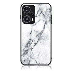 Custodia Silicone Gel Laterale Fantasia Modello Specchio Cover per Xiaomi Poco F5 5G Bianco