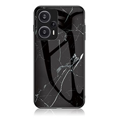 Custodia Silicone Gel Laterale Fantasia Modello Specchio Cover per Xiaomi Poco F5 5G Nero