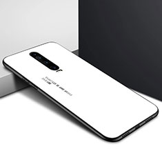 Custodia Silicone Gel Laterale Fantasia Modello Specchio Cover per Xiaomi Poco X2 Bianco