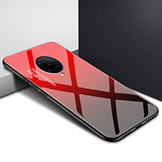 Custodia Silicone Gel Laterale Fantasia Modello Specchio Cover per Xiaomi Redmi K30 Pro 5G Rosso