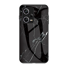 Custodia Silicone Gel Laterale Fantasia Modello Specchio Cover per Xiaomi Redmi Note 12 Pro 5G Nero