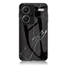 Custodia Silicone Gel Laterale Fantasia Modello Specchio Cover per Xiaomi Redmi Note 13 Pro+ Plus 5G Nero