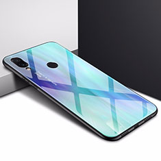 Custodia Silicone Gel Laterale Fantasia Modello Specchio Cover per Xiaomi Redmi Note 7 Cielo Blu