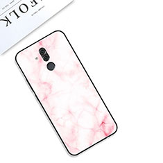 Custodia Silicone Gel Laterale Fantasia Modello Specchio Cover S01 per Huawei Mate 20 Lite Rosa