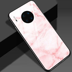 Custodia Silicone Gel Laterale Fantasia Modello Specchio Cover S01 per Huawei Mate 30E Pro 5G Rosa