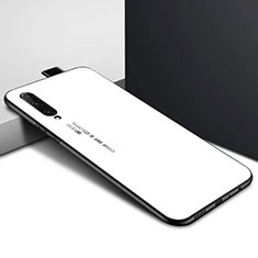 Custodia Silicone Gel Laterale Fantasia Modello Specchio Cover S01 per Huawei P Smart Pro (2019) Bianco