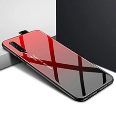 Custodia Silicone Gel Laterale Fantasia Modello Specchio Cover S01 per Huawei P Smart Pro (2019) Rosso