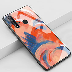 Custodia Silicone Gel Laterale Fantasia Modello Specchio Cover S01 per Huawei P20 Lite (2019) Arancione