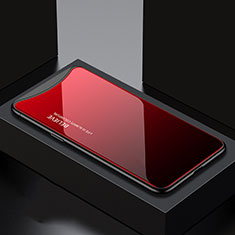 Custodia Silicone Gel Laterale Fantasia Modello Specchio Cover S01 per Oppo Find X Super Flash Edition Rosso