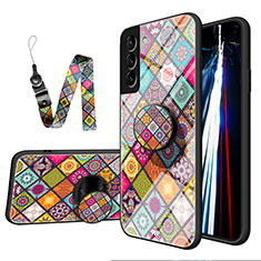 Custodia Silicone Gel Laterale Fantasia Modello Specchio Cover S01 per Samsung Galaxy S21 FE 5G Colorato