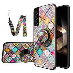 Custodia Silicone Gel Laterale Fantasia Modello Specchio Cover S01 per Samsung Galaxy S24 5G Multicolore