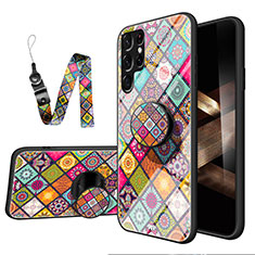 Custodia Silicone Gel Laterale Fantasia Modello Specchio Cover S01 per Samsung Galaxy S24 Ultra 5G Colorato