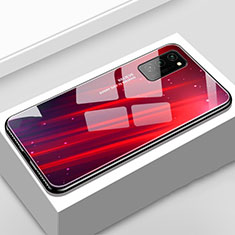Custodia Silicone Gel Laterale Fantasia Modello Specchio Cover S02 per Huawei Honor V30 5G Rosso
