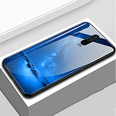 Custodia Silicone Gel Laterale Fantasia Modello Specchio Cover S02 per Xiaomi Redmi K30 4G Blu