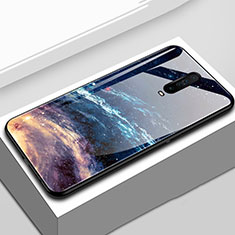 Custodia Silicone Gel Laterale Fantasia Modello Specchio Cover S02 per Xiaomi Redmi K30 4G Marrone