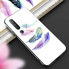 Custodia Silicone Gel Laterale Fantasia Modello Specchio Cover S04 per Xiaomi Mi 10 Viola