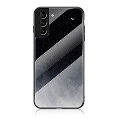 Custodia Silicone Gel Laterale Mistica Luna Stelle Specchio Cover per Samsung Galaxy S21 FE 5G Nero