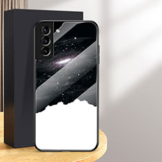 Custodia Silicone Gel Laterale Mistica Luna Stelle Specchio Cover per Samsung Galaxy S24 5G Bianco