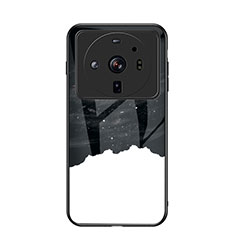 Custodia Silicone Gel Laterale Mistica Luna Stelle Specchio Cover per Xiaomi Mi 12S Ultra 5G Bianco