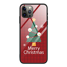 Custodia Silicone Gel Laterale Natale Modello Specchio Cover per Apple iPhone 12 Pro Max Rosso