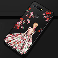 Custodia Silicone Gel Morbida Abito Ragazza Cover K02 per Huawei Honor View 20 Marrone