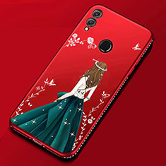 Custodia Silicone Gel Morbida Abito Ragazza Cover per Huawei Honor 8X Multicolore