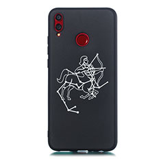 Custodia Silicone Gel Morbida Costellazione Cover S03 per Huawei Honor V10 Lite Nero