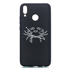 Custodia Silicone Gel Morbida Costellazione Cover S09 per Huawei Y9 (2019) Nero