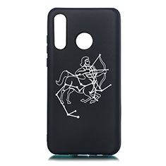 Custodia Silicone Gel Morbida Costellazione Cover S10 per Huawei P30 Lite Nero