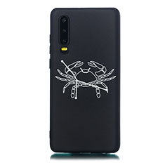 Custodia Silicone Gel Morbida Costellazione Cover S12 per Huawei P30 Nero