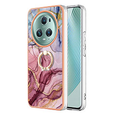 Custodia Silicone Gel Morbida Fantasia Modello Cover con Anello Supporto Y01B per Huawei Honor Magic5 Pro 5G Multicolore