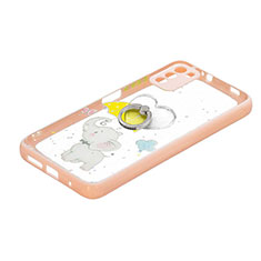 Custodia Silicone Gel Morbida Fantasia Modello Cover con Anello Supporto Y01X per Xiaomi Poco M3 Giallo