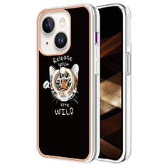 Custodia Silicone Gel Morbida Fantasia Modello Cover con Anello Supporto Y02B per Apple iPhone 13 Multicolore