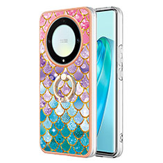 Custodia Silicone Gel Morbida Fantasia Modello Cover con Anello Supporto Y03B per Huawei Honor Magic5 Lite 5G Colorato
