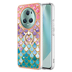 Custodia Silicone Gel Morbida Fantasia Modello Cover con Anello Supporto Y03B per Huawei Honor Magic5 Pro 5G Colorato